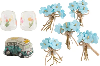 Produktbild von HobbyFun Miniatur-Set Flower Power Deko 1.6 bis 3.8 cm