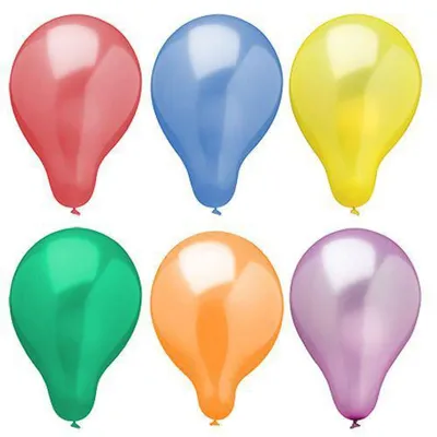 Produktbild von 300 Papstar Luftballons Ø 25 cm farbig sortiert Metallic 19342