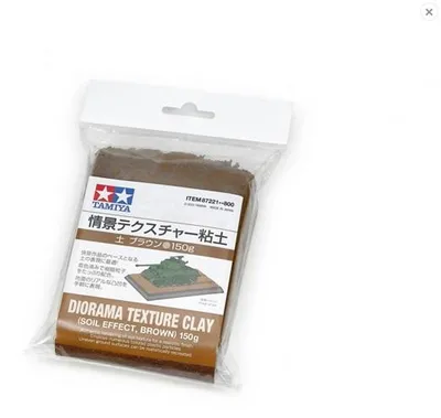 Imagen del producto de Tamiya, pasta para modelismo, color tierra/marrón, 150g, para texturas en dioramas