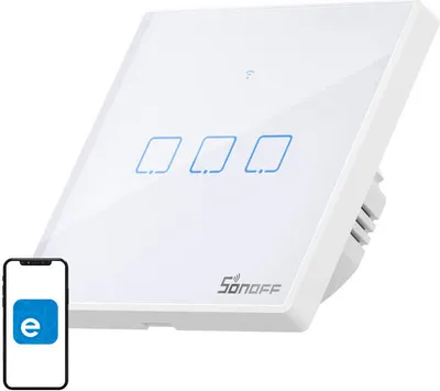 Produktbild von Smart Switch WiFi + RF 433 Sonoff T2 EU TX (3-Kanal) aktualisiert