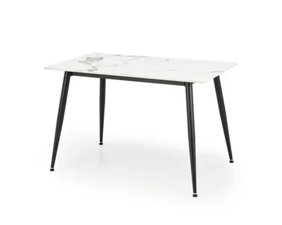 Zdjęcie produktu dla Stół EMILIO 120x80 biały marmur/czarny