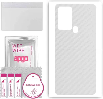Produktbild von apgo Rückseite Schutzfolie, Skin, kompatibel mit Oukitel C33, Hinten Displayschutzfolie aus Vinylfolie, kratzfest, einfache Montage - Transparenter Kohlenstoff