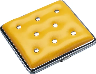 Produktbild von ZIGARETTENETUI Leder Optik mit Nieten aus Metall für 20 Zigaretten Etui Zigarettenbox Zigarettendose Dose Box Case Geschenk 26 (Gelb)