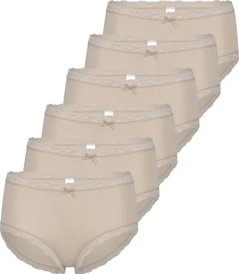 Produktbild von Nina von C. 6er Pack Cosy Taillen Slip Weicher Modal-Mix, Dekorative Spitze an Bund und Bein, Perfekter Sitz