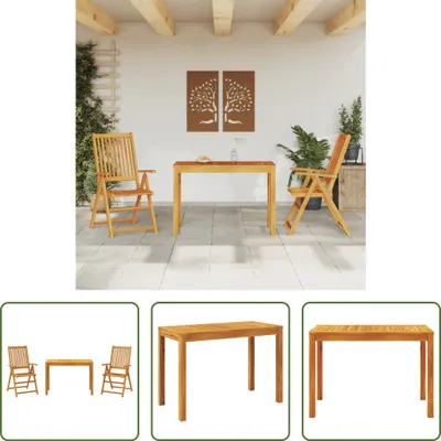 Produktbild von The Living Store 3-tlg. Garten-Essgruppe Massivholz Akazie