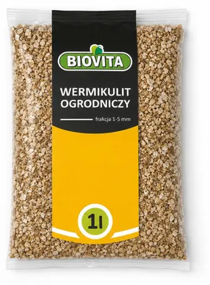 Produktbild von BirnePower Biovita Vermiculit 1-5mm (1L) Bodenverbesserer Wasserspeicher Substrat Anzucht Terrarium Vermiculite Pflanzengranulat, KI-generiertes Bild