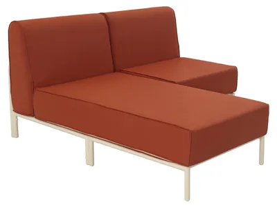 Immagine prodotto di Set modulare di mobili da giardino bassi 2 posti terracotta - Oviala Patio