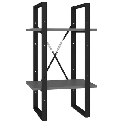 Produktbild von vidaXL Bücherregal 2 Fächer Grau 40x30x70 cm Holzwerkstoff