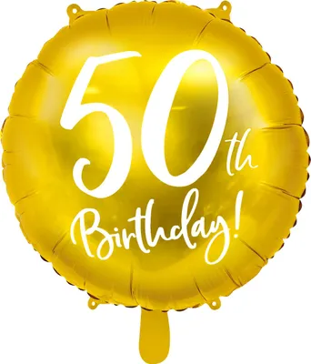 Immagine prodotto di Palloncino in foil con scritta 50th Birthday 45cm oro