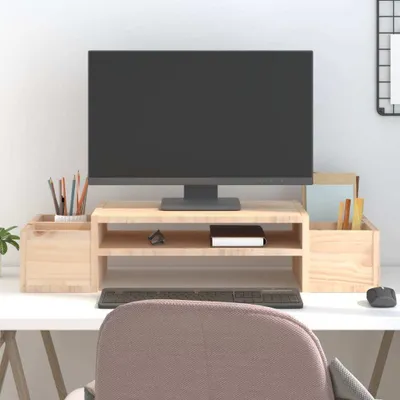 Produktbild von "Spring Sale"Bildschirmständer/Monitorständer - Modernes Notebookständer - 70x27,5x15cm Massivholz Kiefer Promotion665206 - Computertische