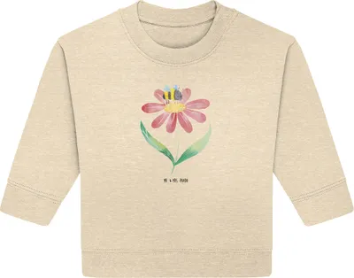 Produktbild von Mr. & Mrs. Panda Organic Baby Pullover Hummel Blume 12. - 18. Monat - Natural Raw - Geschenk, Natur, Wespe, Hummeln, Bullover, Biene, Lustige Sprüche