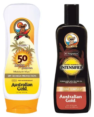 Produktbild von Australian Gold SPF 50 Lotion 237ml + Australian Gold Rapid Tanning Intensifier Lotion 250ml