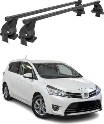 Produktbild von Menabo Dachträger Grundtäger für Toyota Verso 2009-2018 50kg Stahl Schwarz 2 tlg