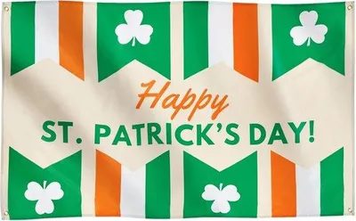Produktbild von Flagge St. Patrick's Day Dekoration - Lebendige Farben - 90x152 cm - Grün