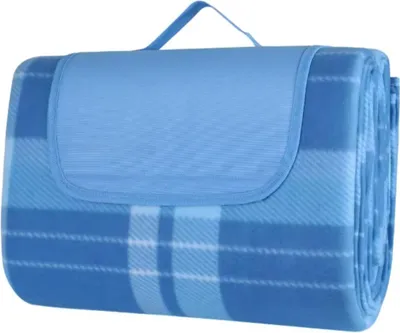 Produktbild von Picknickdecke – Wasserdicht & Faltbar – Strand- & Campingdecke für Outdoor-Aktivitäten – Blau – 300x300cm – Mit Tragegriff – Leicht & Groß