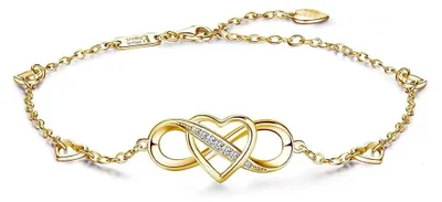 Immagine prodotto di Bracciale in argento sterling 925 con cuore e cubic zirconia
