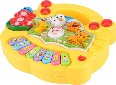 Image de Bébé musical éducatif piano jouet Animal Farm développement de la musique jouets enfants cadeaux jaune jaune