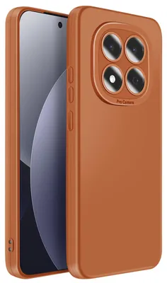 Zdjęcie produktu dla Avizar, silikonowe etui z podwyższonym obrzeżem na aparat do Xiaomi Redmi Note 15 Pro 4G, brązowe