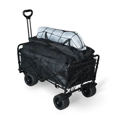 Produktbild von Handwagen faltbar, Bollerwagen, Gartenwagen, kompakt, mit Spannnetz, bis 150 kg belastbar (ohne Bollerwagen)