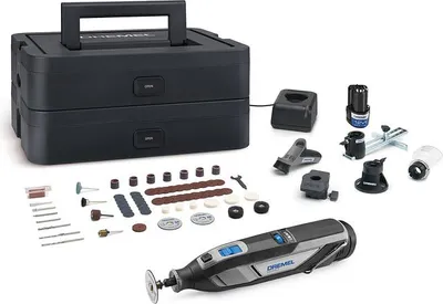 Produktbild von DREMEL® 8240, Kabelloses Multitool, 1 x 12-V-2-Ah-Akku), 65 Zubehöre