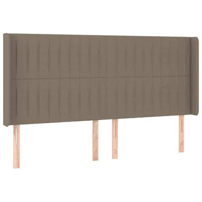 Produktbild von vidaXL Kopfteil mit Ohren Taupe 163x16x118/128 cm Stoff