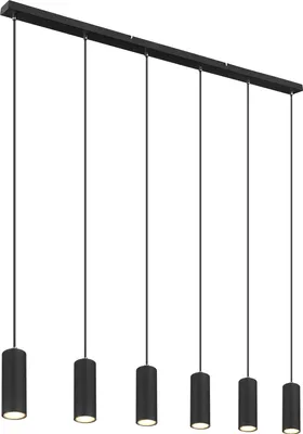 Produktbild von Globo Lighting Hängeleuchte Metall schwarz matt, 6x GU10