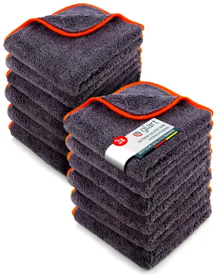 Produktbild von Glart 443TPO4 Mikrofasertücher 12er, 40x40 cm, 600 GSM, Auto-Poliertücher