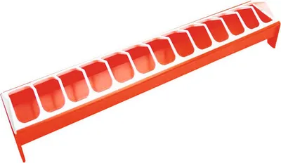 Produktbild von Futtertrog KERBL Futtertrog für Geflügel, Hühner ca. 75 x 12 cm, Kunsstoff, rot