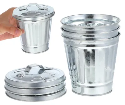 Image de Lot de 3 petits poubelles avec couvercle
