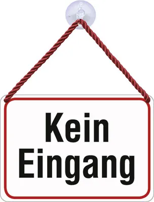 Produktbild von Blechwaren Fabrik Braunschweig Kulthänger Kein Eingang KH026