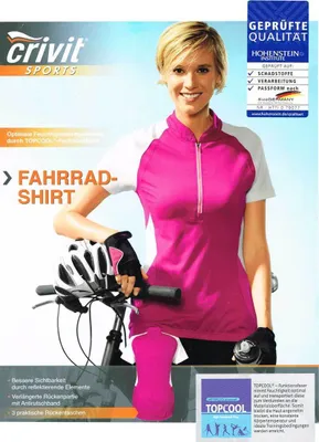 Produktbild von Crivit Sports Damen Fahrrad Shirt 79077 Rosa M [40/42]