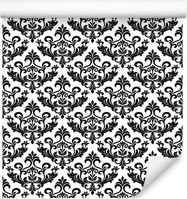 Zdjęcie produktu dla Tapeta Abstrakcja Geometryczna do Salonu czarno – białe ornamenty modny efekt 3D