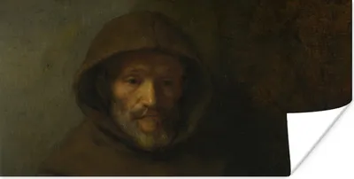 Produktbild von MuchoWow® Poster Der Franziskanermönch - Gemälde von Rembrandt van Rijn 40x20 cm - Poster für die Wand - Poster Schlafzimmer