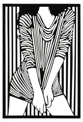 Imagen del producto de Panel decorativo de metal con silueta femenina, 40x1,3x60 cm, color , marca Mauro Ferretti, diseño moderno