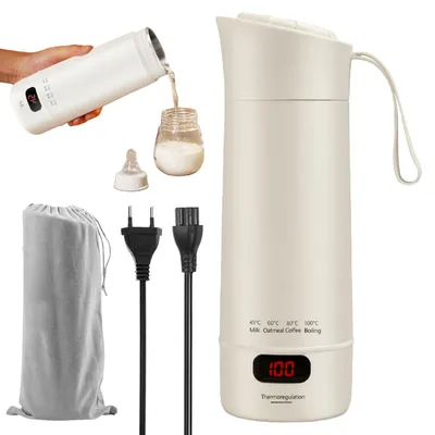 Immagine prodotto di Bollitore elettrico, 400 ml, con regolatore di temperatura, 300 W, funzione di riscaldamento rapido