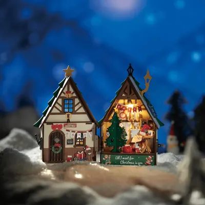Produktbild von Funkelndes Weihnachtshaus Miniaturhaus