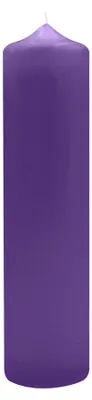 Produktbild von Spitzkopf Stumpen Kerzen Lila 30 x Ø 6 cm, 6 Stück