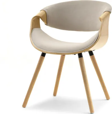 Produktbild von Designer Esszimmerstuhl SAROLTA - Beige / Eiche