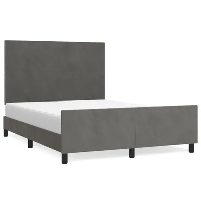 Obrázek produktu pro vidaXL Rám postele bez matrace tmavě šedý 140x190 cm sametový