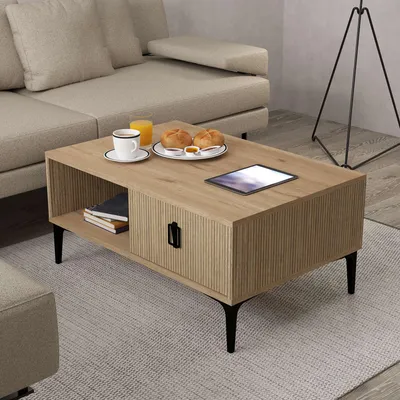 Productafbeelding van Skye Decor, Nesting Tafelset (3 delen), Saffier Eikenhout, 100% melamine | 100% melaminecoating op spaanplaat