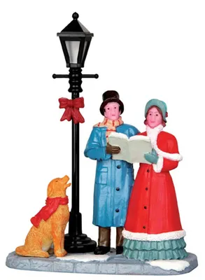 Weihnachtsdorf Sängerfigur aus Harz, mehrfarbig, 11 cm