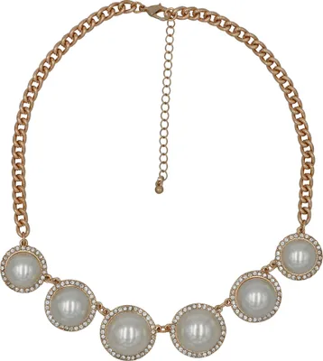 Produktbild von Steuer Modeschmuck Collierkette Metall 52 mehrfarbig Glasstein 445050011