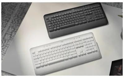Zdjęcie produktu dla Logitech 920-010912, Pełnowymiarowy (100%), Bezprzewodowy, Bluetooth, Membranowa, QWERTZ, Grafitowy