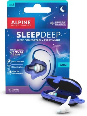 Produktbild von Mini Ohrstöpsel für kleine Ohren - 27dB Lärmminderung, wiederverwendbar und bequem, ideal für Nebenslapper