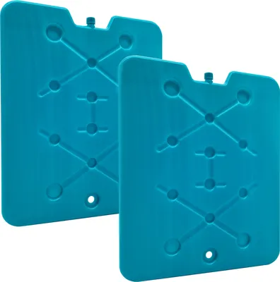 Produktbild von XXL Kühlakku 2er Set blau - je 32 x 25 cm / 780 ml - Großes Kühl Element mit flachem Design - Kühlpack groß für Kühltasche Kühlbox Camping Picknick