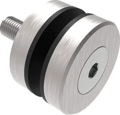 Produktbild von Glaspunkthalter für 8 - 18 mm, sichtbar geschraubt, ø 40 mm, Edelstahl V2A