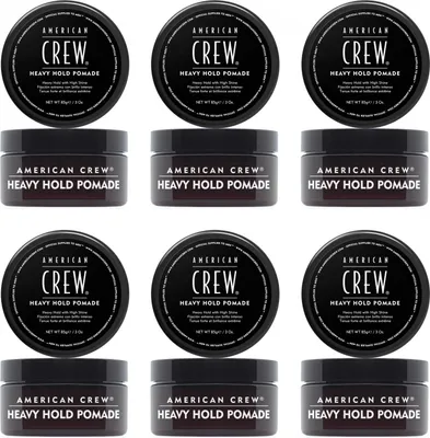 Produktbild von American Crew Heavy Hold Pomade 6 x 85 g Haarwachs Stylingwax ultrastarker Halt Set