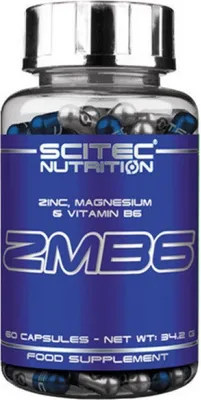 Zdjęcie produktu dla Scitec Nutrition ZMB6 60 kapsułek / ZMA / Połączenie witamin i minerałów