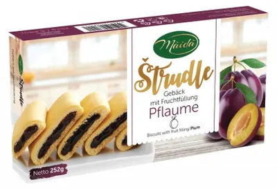 Produktbild von Mäida Strudle Gebäck mit Fruchtfüllung Pflaume 252g