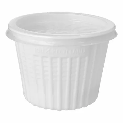 Produktbild von 25x Mehrwegschalen Suppenschalen inkl. Deckel rund 500 ml Ø11,5 cm weiß